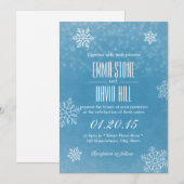 Stijlvolle sneeuwvlokken Winter Wedding Invitation Kaart (Voorkant / Achterkant)