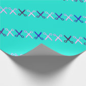 Stijlvolle snijschaar Hairdresser Tailor Cadeaupapier (Hoek)