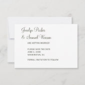 Stijlvolle Snor en Lippen Redden de Dag Save The Date (Achterkant)