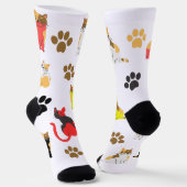 Stijlvolle Sokken katten (Gebogen)