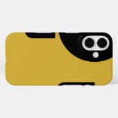 Stijlvolle Solid Black Gevormd op Metallic Gold Case-Mate iPhone Case (Achterkant (horizontaal))