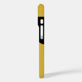 Stijlvolle Solid Black Gevormd op Metallic Gold Case-Mate iPhone Case (Achterkant / Links)