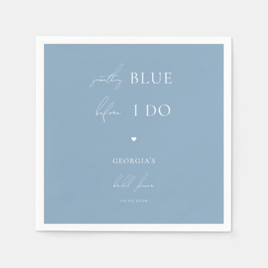 Stijlvolle Something Blue Before I Do Bruidsjurypa Servet (Voorkant)