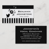 Stijlvolle Songbird Black White - Aangepaste strep Visitekaartje (Voorkant / Achterkant)