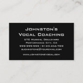 Stijlvolle Songbird Black White - Aangepaste strep Visitekaartje (Achterkant)