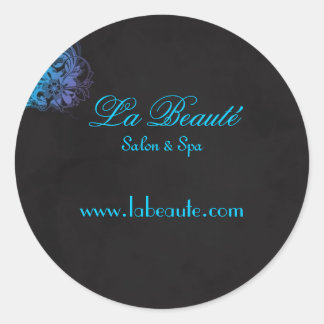 Stijlvolle Spa Salon Floral Blue Turquoise Sticker