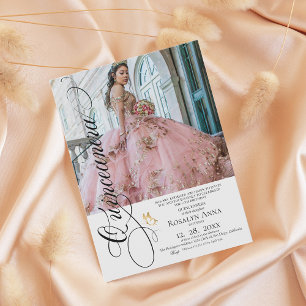 Stijlvolle Spaanse Quinceañera 2 foto Kaart