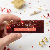 Stijlvolle Sparkles Student Afstuderen Name Card Contactkaartje