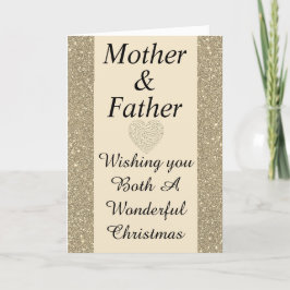 Stijlvolle speciale moeder & vader kerstkaart feestdagen kaart