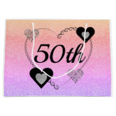 Stijlvolle speciale verjaardagskaarttas 50e groot cadeauzakje (Voorkant)