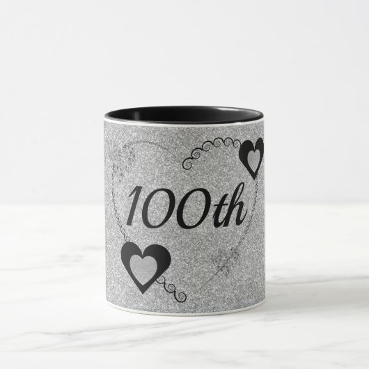 Stijlvolle speciale verjaardagsmok 100e mok (Midden)