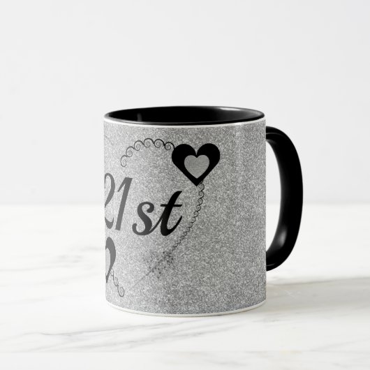 Stijlvolle speciale verjaardagsmok 21 mok (Voorkant rechts)