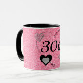 Stijlvolle speciale verjaardagsmok 30e mok (Voorkant links)