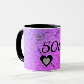 Stijlvolle speciale verjaardagsmok 50e mok (Voorkant links)