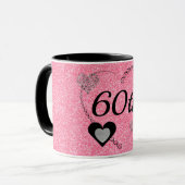 Stijlvolle speciale verjaardagsmok 60e mok (Voorkant links)