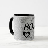 Stijlvolle speciale verjaardagsmok 80e mok (Voorkant links)