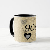 Stijlvolle speciale verjaardagsmok 90e mok (Voorkant links)