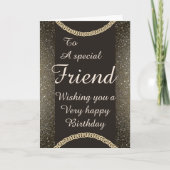 Stijlvolle speciale vriend Verjaardagskaart Feestdagen Kaart (Voorkant)