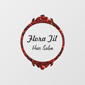 Stijlvolle spiegel gepersonaliseerd raamsticker (Vel)