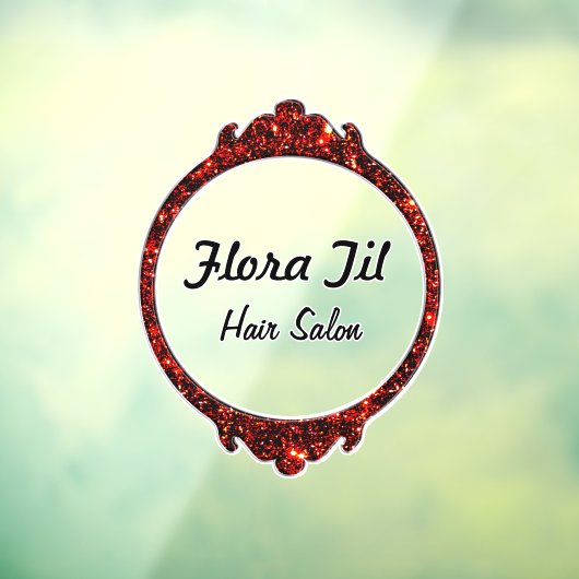 Stijlvolle spiegel gepersonaliseerd raamsticker (Vel 3)