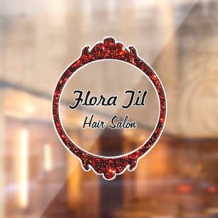 Stijlvolle spiegel gepersonaliseerd raamsticker