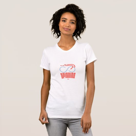Stijlvolle spinfiets t-shirt (Voorkant volledig)
