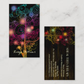 Stijlvolle Spiral Trees Massage Therapy Visitekaartje (Voorkant / Achterkant)