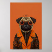 Stijlvolle Spooky Pug Poster (Voorkant)