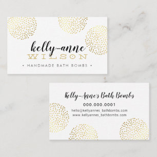 STIJLVOLLE SPOTTY SPOT glam luxe gouden badbom Visitekaartje