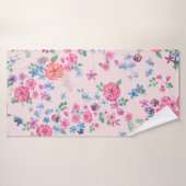 Stijlvolle Spring flowers. Seamless floral pattern Badhanddoek (Badhanddoek)