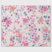 Stijlvolle Spring flowers. Seamless floral pattern Cadeaupapier (Vlak)