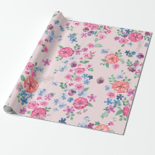Stijlvolle Spring flowers. Seamless floral pattern Cadeaupapier