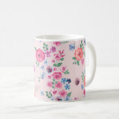 Stijlvolle Spring flowers. Seamless floral pattern Koffiemok (Voorkant rechts)