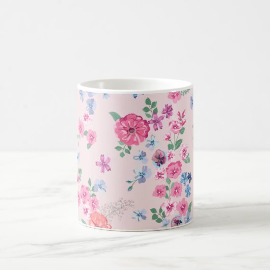 Stijlvolle Spring flowers. Seamless floral pattern Koffiemok (Center)