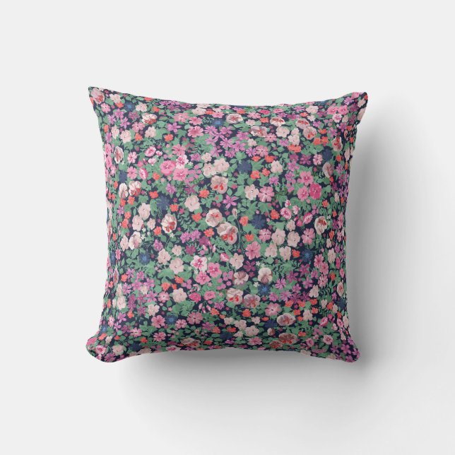 Stijlvolle Spring flowers. Seamless floral pattern Kussen (Voorkant)