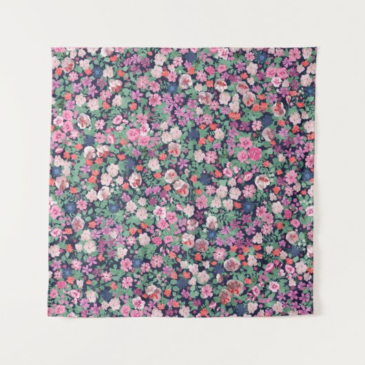 Stijlvolle Spring flowers. Seamless floral pattern Wandkleed (Voorkant)