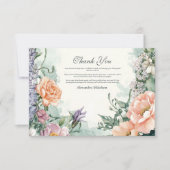 Stijlvolle Spring Wildflower Afstudeerfeest Bedankkaart (Voorkant)