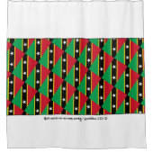 Stijlvolle ST KITTS & NEVIS God's genade Lam 3:23 Douchegordijn (Voorkant)