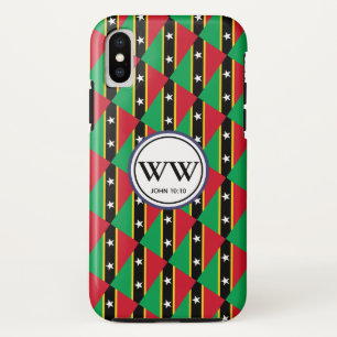 Stijlvolle ST KITTS & NEVIS Monogram Overvloedig L Case-Mate iPhone Case