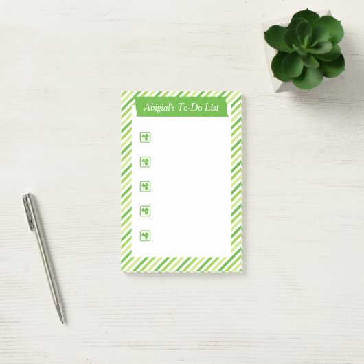 Stijlvolle St. Patrick's Day to-do lijst Post-it® Notes (Kantoor)