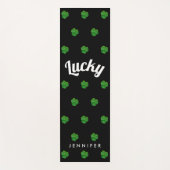 Stijlvolle St. Patrick's Day zwart groen Lucky Clo Yogamat (Voorkant)