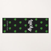 Stijlvolle St. Patrick's Day zwart groen Lucky Clo Yogamat (Voorkant (horizontaal))