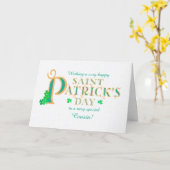 Stijlvolle St Patrick's groet neef Shamrocks Kaart (Gele Bloem)