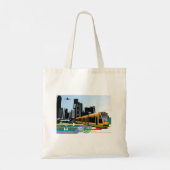 Stijlvolle stadstram transportkunst tote bag (Achterkant)