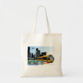 Stijlvolle stadstram transportkunst tote bag (Voorkant)