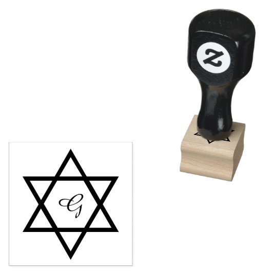Stijlvolle Star Custom Initiaal Rubber Stamp Rubberstempel (Gestempeld)