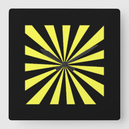 Stijlvolle Starburst Clock. Art Deco. Vierkante Klok