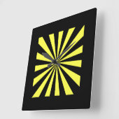 Stijlvolle Starburst Clock. Art Deco. Vierkante Klok (Hoek)