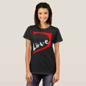 Stijlvolle Statement Hart Romantische Partnerlook T-shirt (Voorkant volledig)