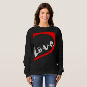 Stijlvolle Statement Hart Romantische Partnerlook Trui (Voorkant volledig)